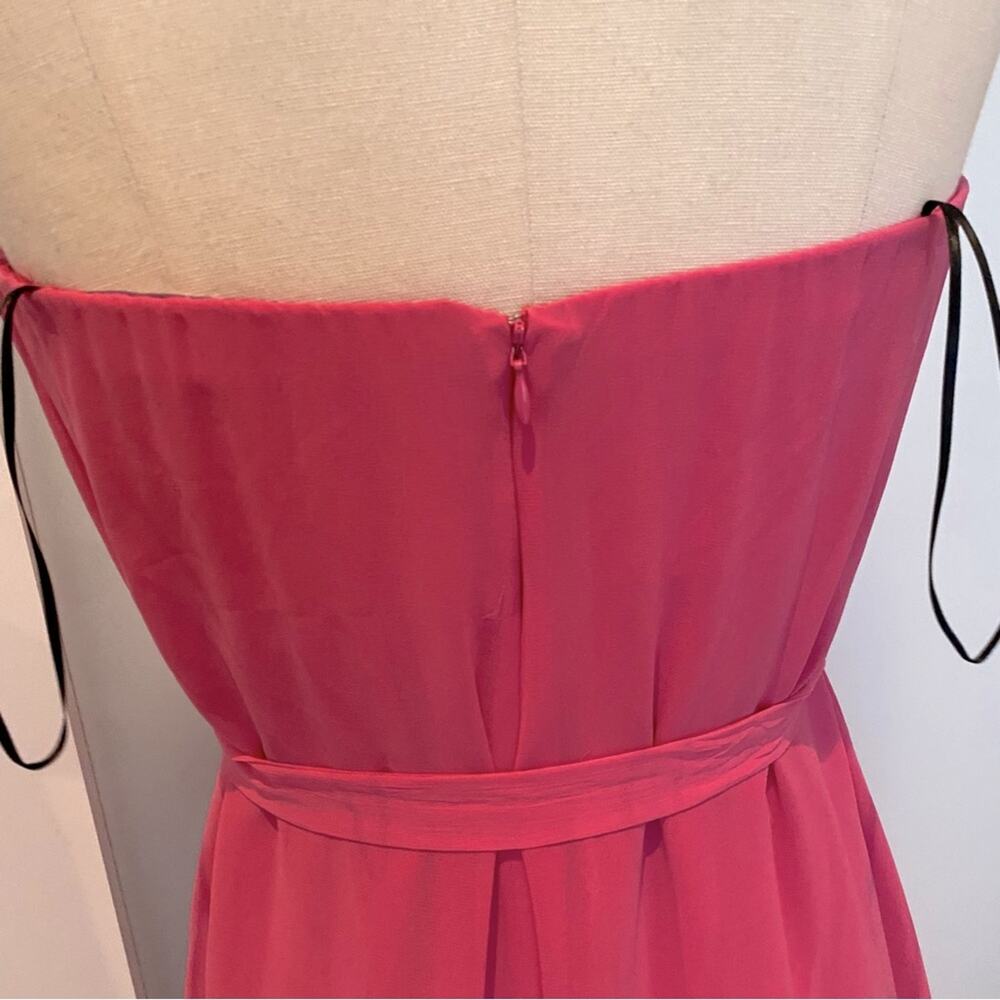 Lavender brown Barbie pink strapless high low dress M - Picture 4 of 7